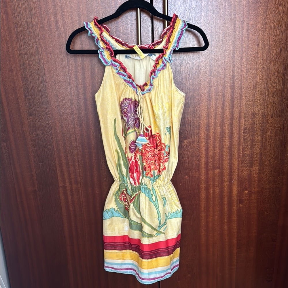 Vibrant Sleeveless Floral Dress